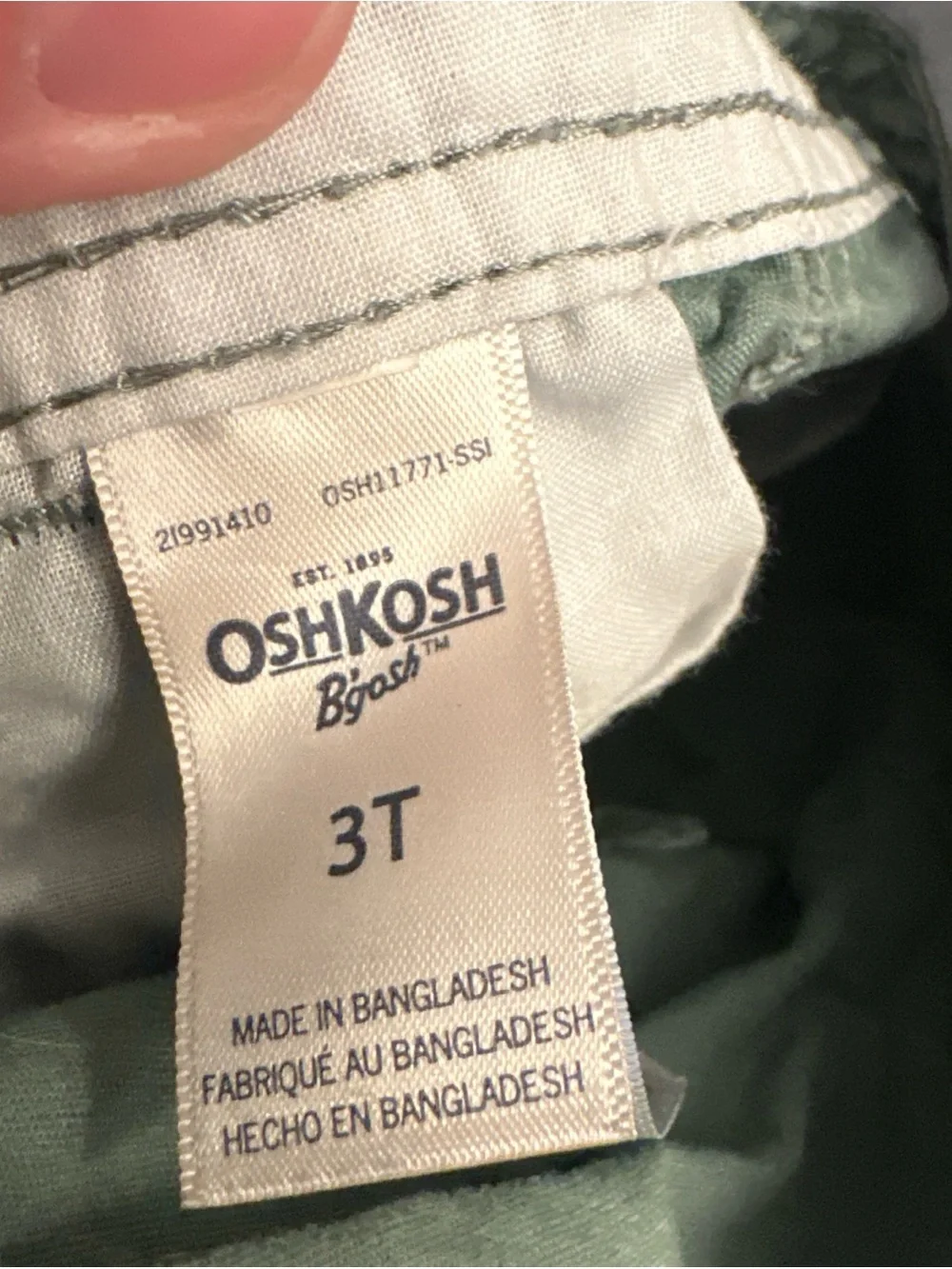 Oshkosh B’gosh Overalls 3T Toddler Boy Green Airplanes School Play Active